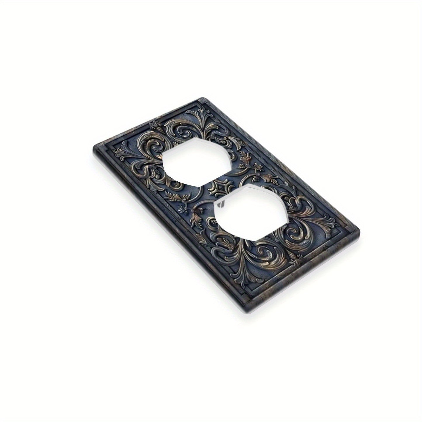 French Blue-Gray Decorative Light switch Cover: Versatile and Easy to Clean.