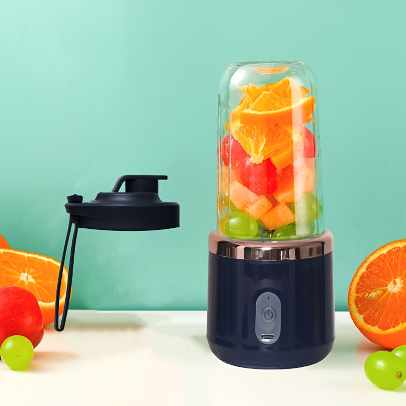 Introducing the upgraded version of our portable juicer set with a powerful 1500mAh ultra long battery. This juicer now features 10 blade heads for increased efficiency and super power. Perfect for making fresh fruit juices, it comes with both a single