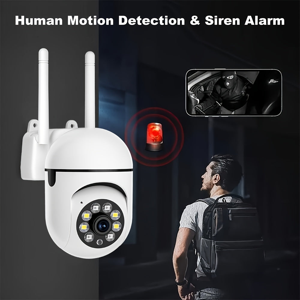 Two white cameras with 2MP lenses and FHD mode 1080P resolution, perfect for surveillance and monitoring with dual-view capability on one screen. Great as a gift for Christmas, Halloween, Thanksgiving, and New Year celebrations. Equipped with