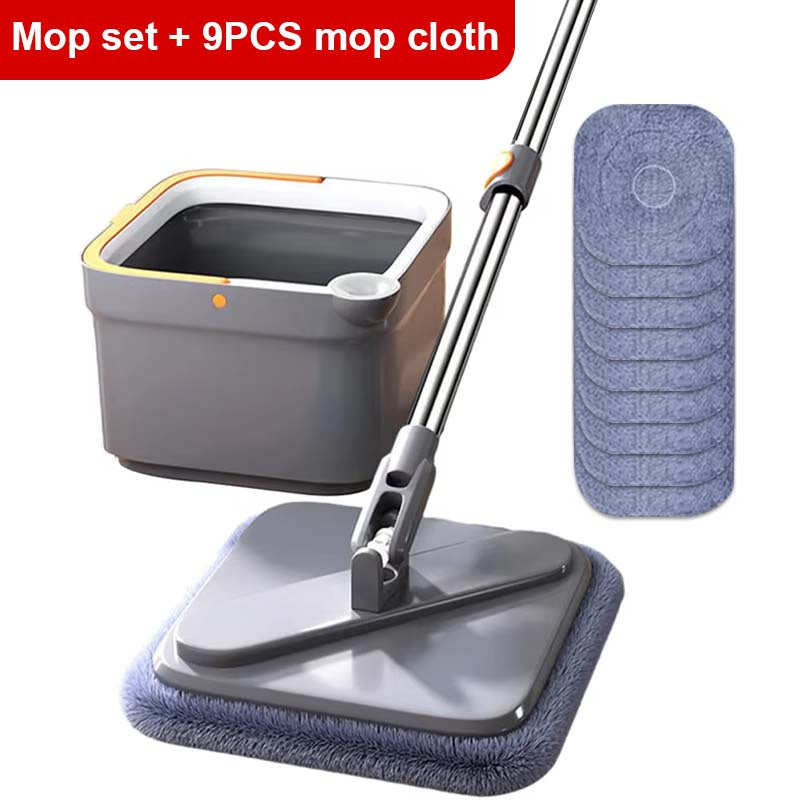 Quickly dry your floors with the 1pc Flat Mop Set featuring Dirt Separation Technology. This hand washable mop is perfect for both wet and dry cleaning, making it ideal for use in the living room, bedroom, and kitchen.