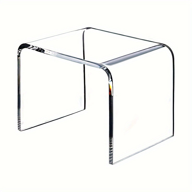 Modern Transparent Acrylic U-Shaped Stool - Versatile Step Stool for Kids, Stylish Footstool for Any Room, No Power Required