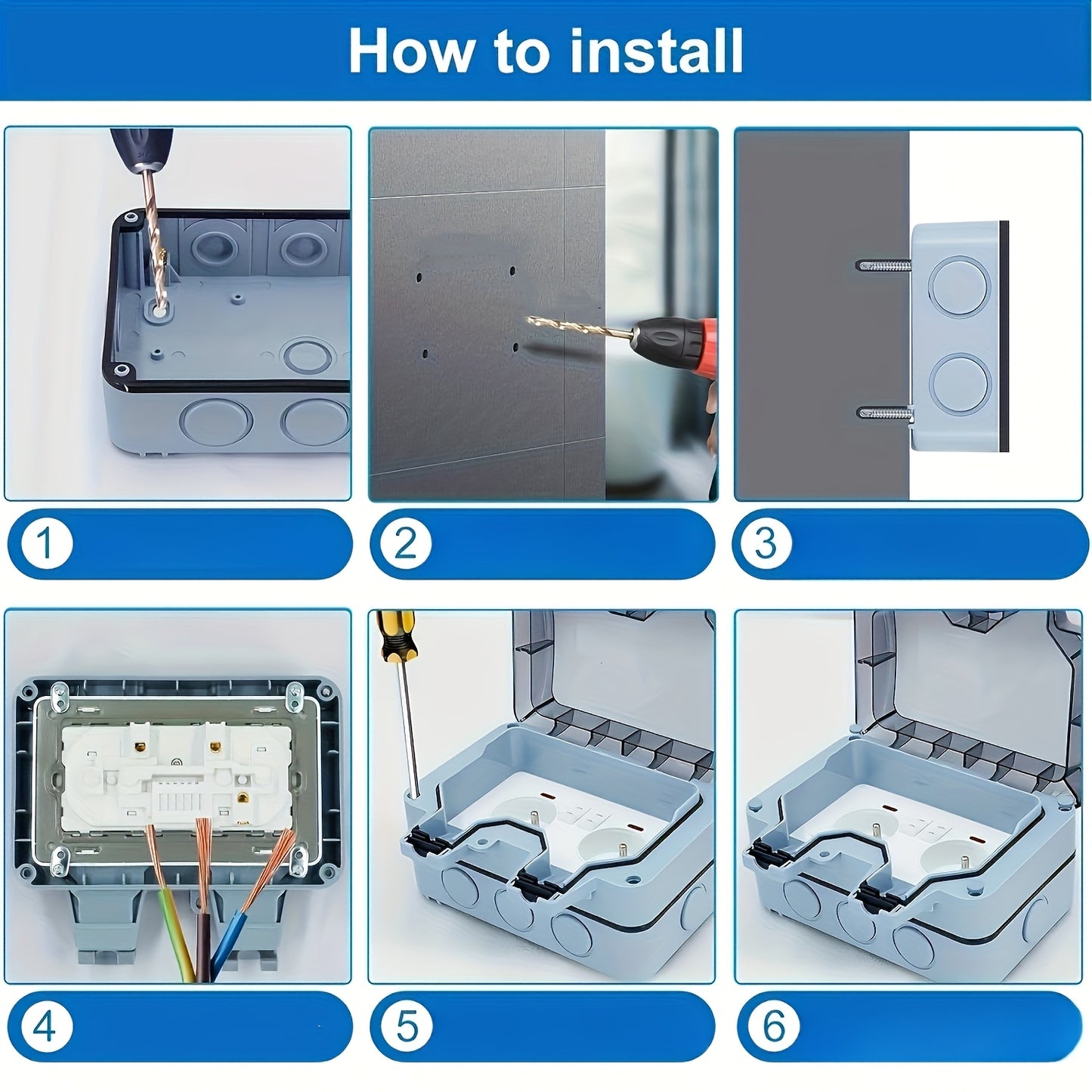 This AC220V/16A Socket Box with Indicator Light Switch is ideal for kitchen, bathroom, and garden wall sockets.