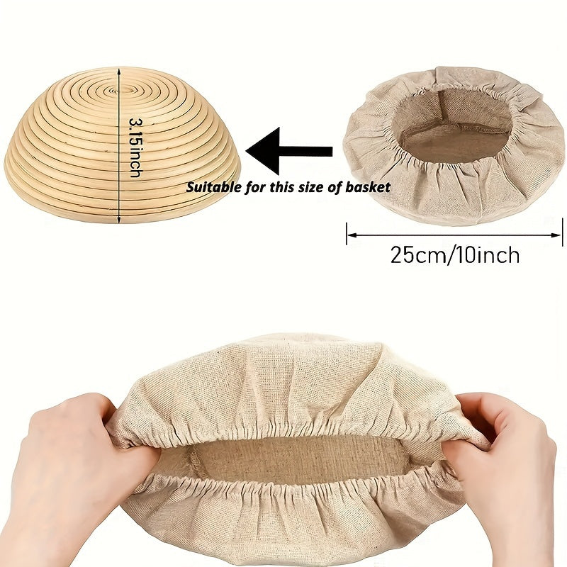 Cloth Bread Proofing Basket Liners - Rustic Style - Durable and Eco-Friendly - Perfect for Baking, Outdoor Gatherings, and Special Occasions - Bundle for Various Holidays including Christmas, Halloween, Easter, Thanksgiving, and Oktoberfest