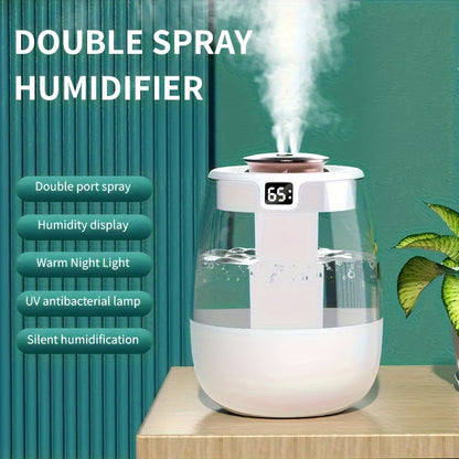 Quiet, spacious USB humidifier perfect for bedrooms, desks, and home purification.