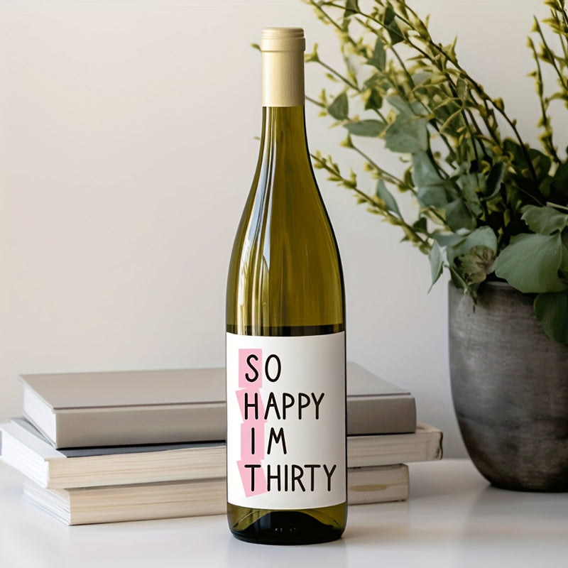 30th Birthday Wine Labels - Set of 2 - Ideal for Celebrating