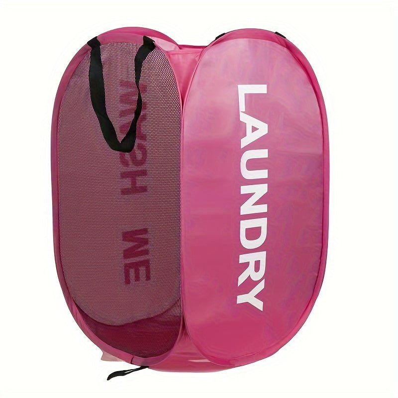 Dual-sided and handled Foldable Laundry Hamper - Ideal for Dorm Rooms and Bathrooms