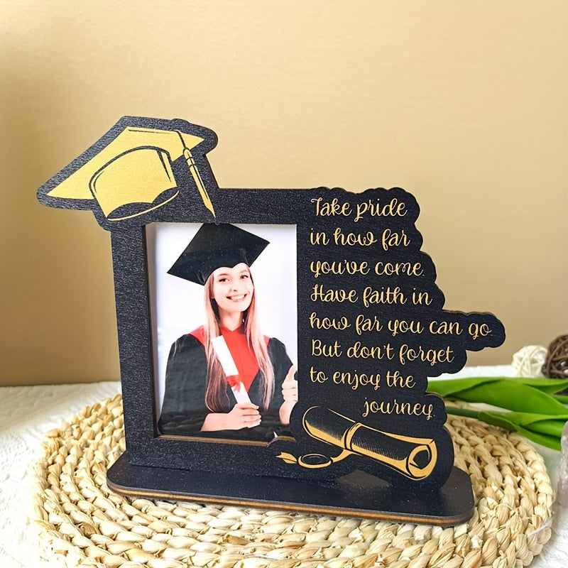 Stereoscopic Wooden Photo Frame in Festival Graduation Style, 1 Piece