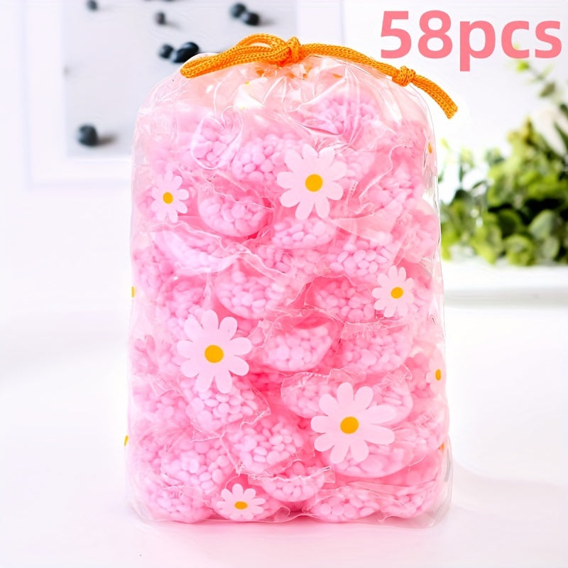 Fragrant Pearls Laundry Detergent: 12/58/98 pcs, long-lasting scent, dye and bleach free, made of PET material.