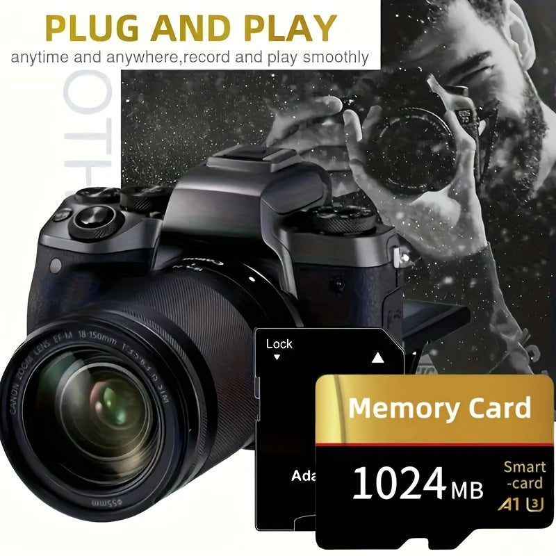 Versatile TF/SD Flash Card with Secure File Storage, suitable for Tablets, Cameras, Phones & More, with Connector. Sizes range from 256MB to 2GB for High-Speed performance.