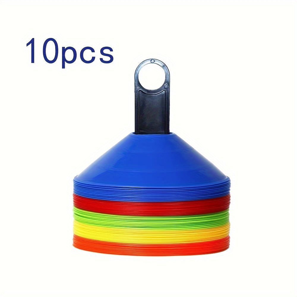 PE Football Training Equipment available in 5/10/20/50pcs sets with Thickened Round Mouth Logo Discs, ideal for outdoor sports.