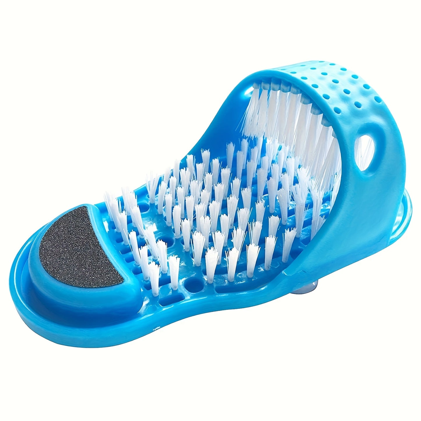 Two odorless shower foot massage brushes for exfoliating and caring for feet, without electricity.