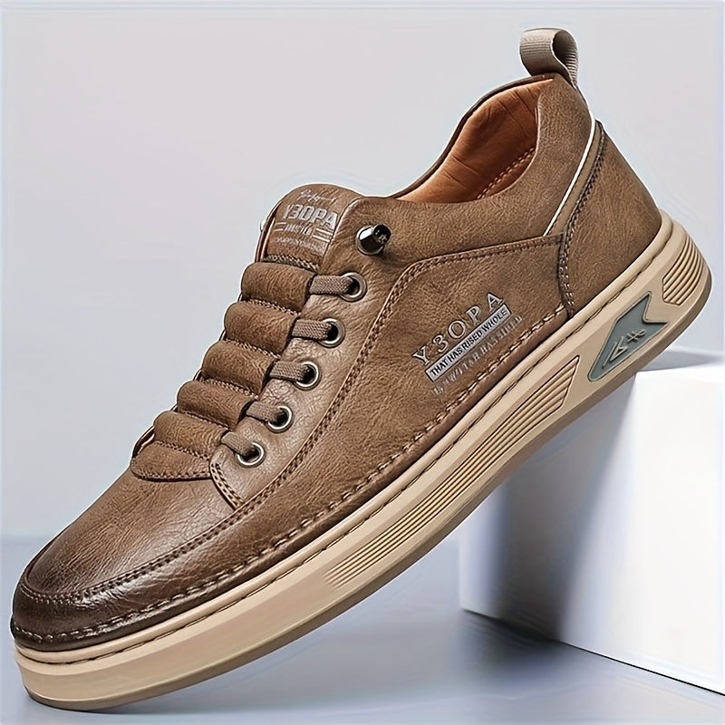 Men's casual sports shoes with thick non-slip soles for daily leisure and skateboarding.