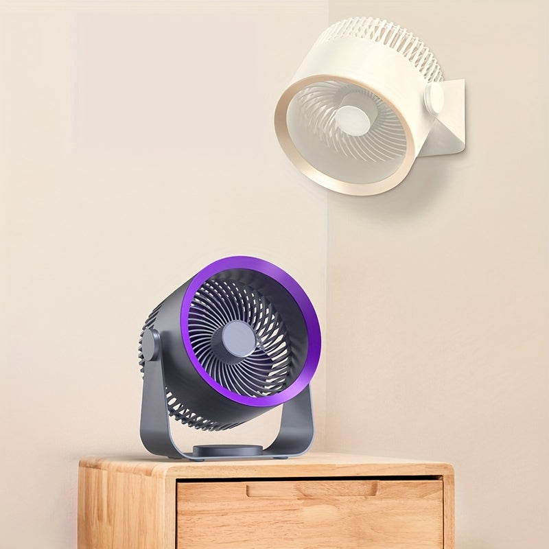 Versatile Large Wind Volume Rotating Fan, great for kitchen, living room, office, desk, bathroom, outdoor camping, and more!