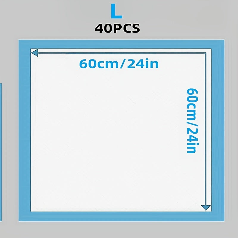 Lightweight disposable absorbent pads for cats and dogs, with waterproof and quick-dry features. Ideal for training puppies to use the bathroom. Available in 20/40/50/100 sheets. Great pet