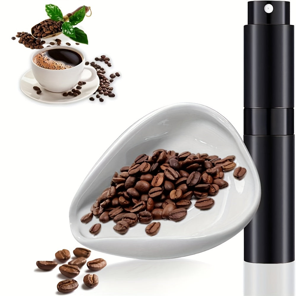 Essential Set for Coffee Lovers: Includes Ceramic Dosing Cup, Spray Bottle, and Stirring Spoon - Choose from Black or White, Available in 1pc, 2pcs, 3pcs, or 4pcs