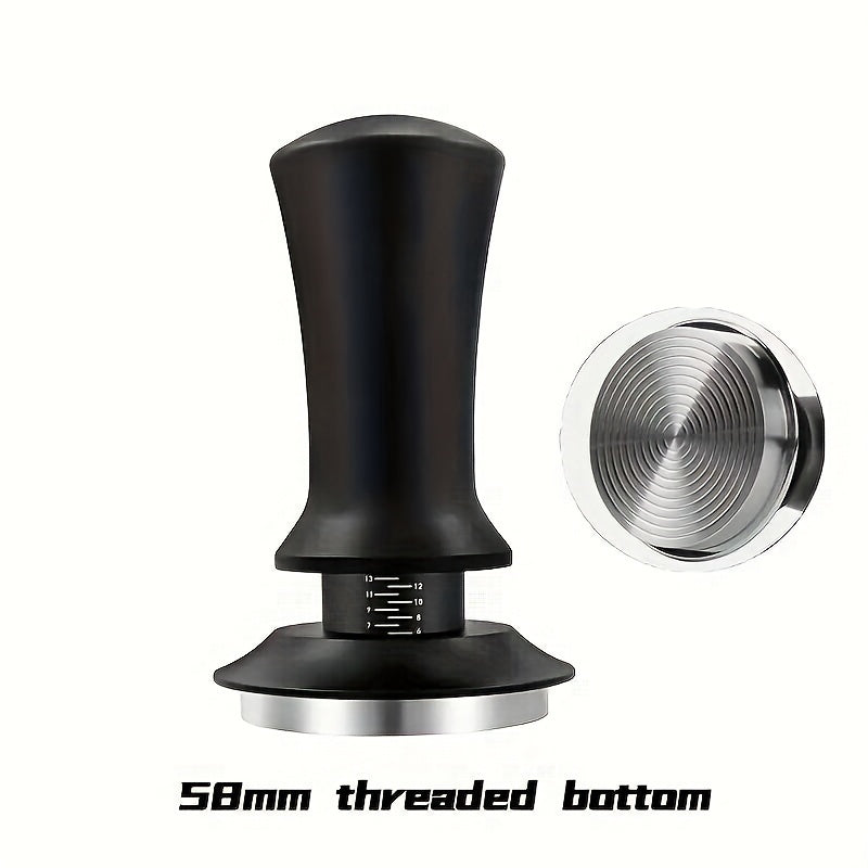 This high-quality Stainless Steel Espresso Tamper is designed for precision, with adjustable depth and a calibration spring to ensure the perfect tamping every time. Ideal for both professional baristas and home use.