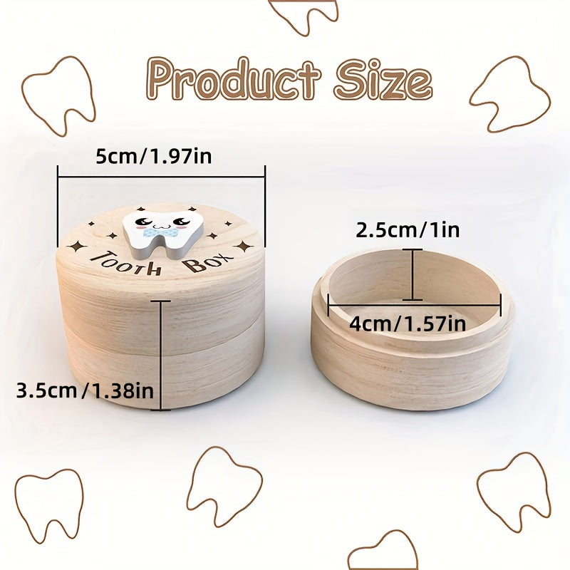 Wooden Tooth Fairy Keepsake Box - A Charming Way to Safely Store Teeth and Fetal Hair, a Lovely Keepsake for Baby's Birth and Home Decor Gift