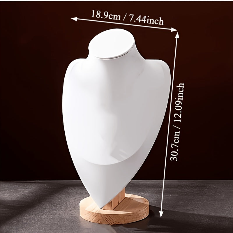 Деревянная манекен-стойка для украшений для демонстрации ожерелий на комоде или окне, идеальна для домашней организации или розничной демонстрации.
