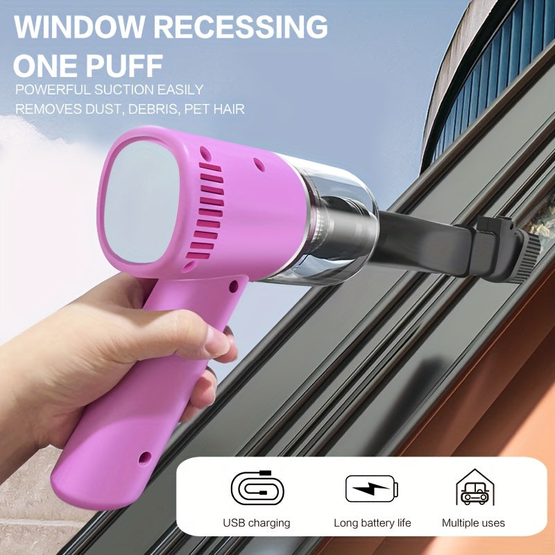 Introducing the High-Powered Cordless Handheld Vacuum Cleaner with Strong Suction - Rechargeable via USB, Equipped with 2000mAh Lithium Battery and Crevice Tool, Perfect for Cleaning Cars, Kitchens, and Home Floors, A Must-Have Car Vacuum Cleaner.