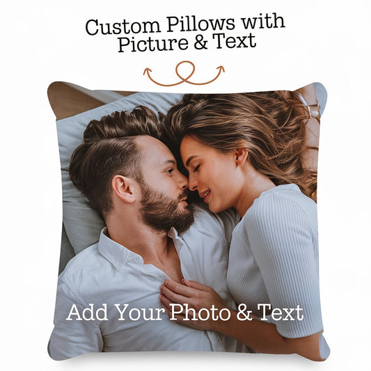 Upgrade Your Home Decor with a Personalized 18x18 Pillow Cover - Ideal for Special Occasions such as Valentine's Day, Christmas, Thanksgiving, and New Year - Makes a Thoughtful Family Gift or Anniversary Present - Single-Sided Print, Made of Polyester