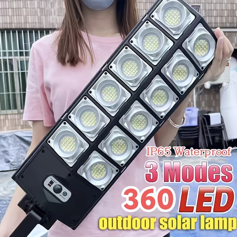 Solar powered outdoor street light with high brightness and human body induction for rural areas.