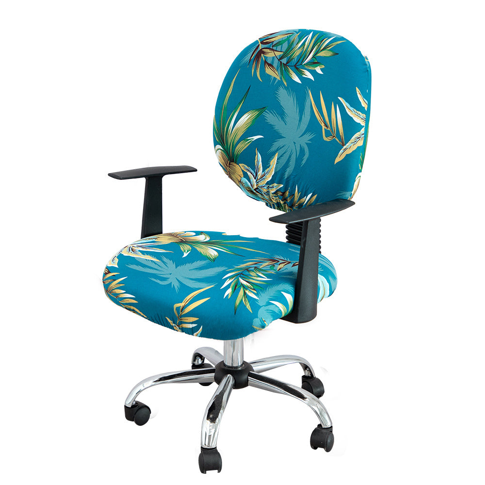 Elastic computer office chair cover, washable, for 2 chairs.