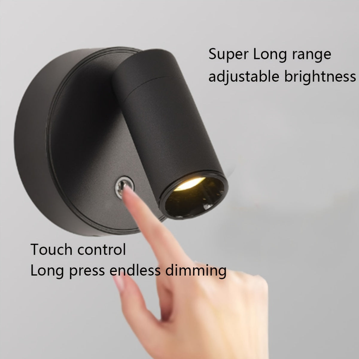 Rechargeable touch-control LED night light with magnetic COB downlight. Features USB charging, 2000mAh lithium battery, 180° adjustable angle, and wireless wall mount. Promotes health care vision and is suitable for various rooms.