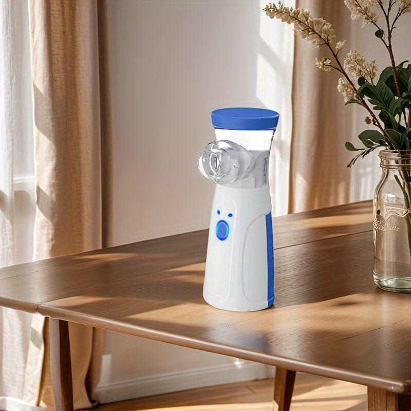 Small hand-held humidifier for facial hydration, ideal for gifting during holidays.