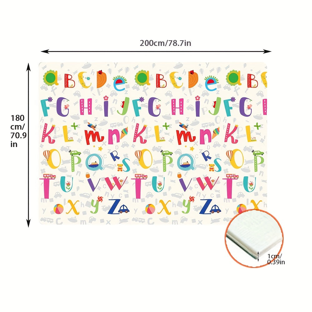 HOMTOL Youngsters' Play Mat - White Foldable XPE Foam Floor Mat for Safe Learning & Playtime, Non-Toxic, HOMTOL