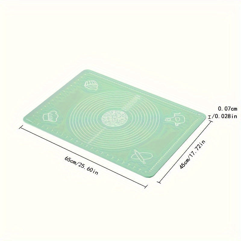 Silicone Pastry Mat - Perfect for Rolling Dough and Baking Bread, Candy, and Cookies - Essential Kitchen Tool for Holiday Baking on Christmas, Ramadan, Thanksgiving, Mother's Day, and Father's Day