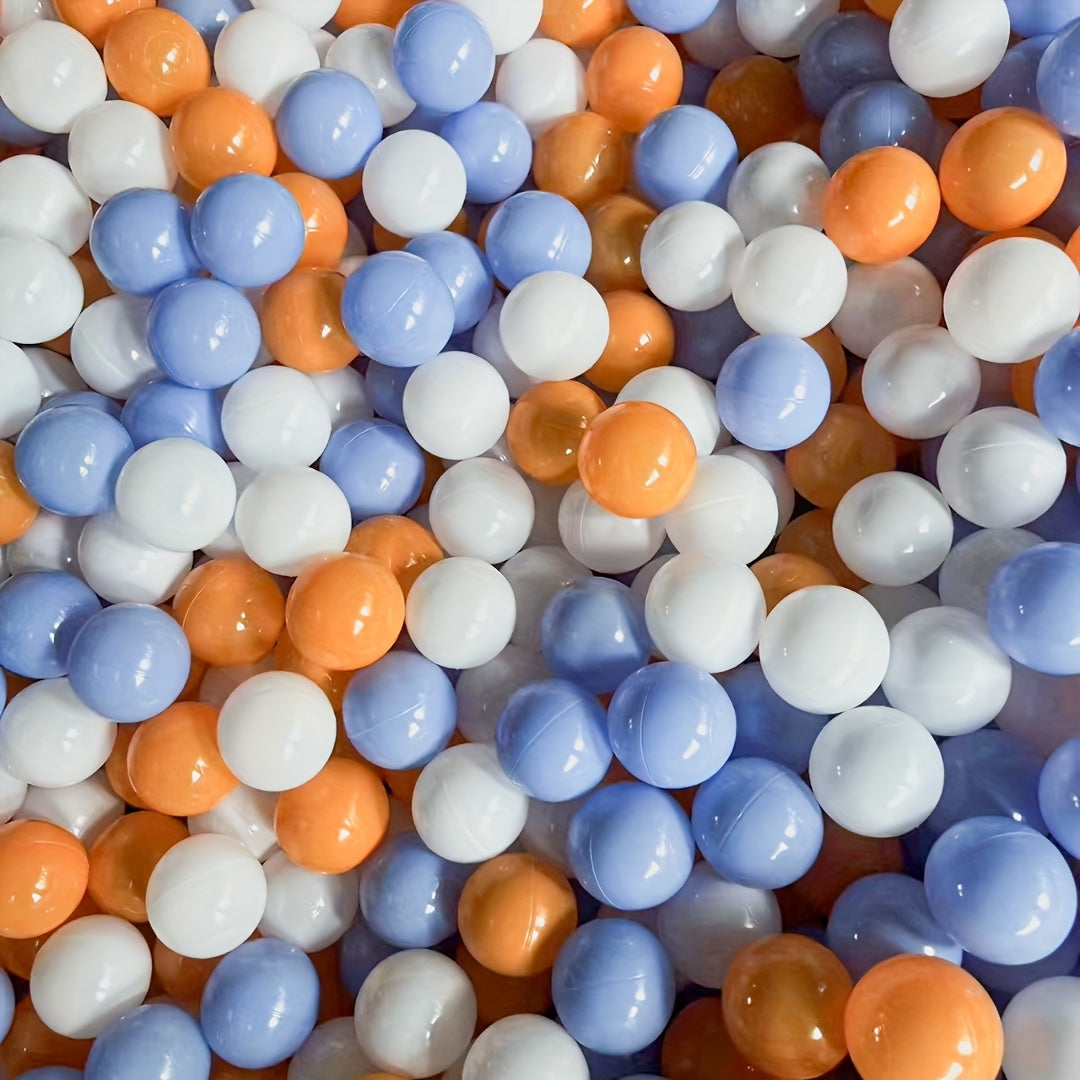 100 candy-colored ocean balls, suitable for ball pits, made from non-toxic materials.