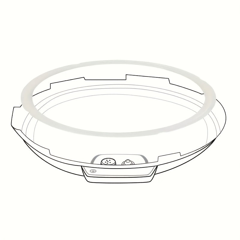 Two food-grade silicone sealing rings designed for 6/5Qt pressure cookers, these durable gaskets are easy to clean and ensure safe and healthy cooking.