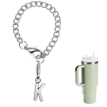 1-pc letter charm accessory for tumblers and water bottles.