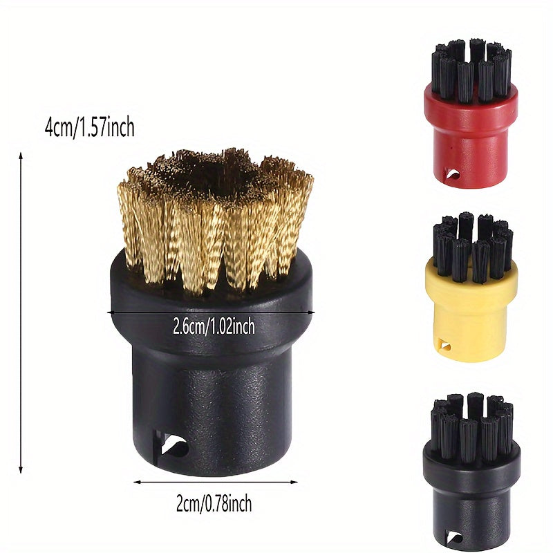 Durable Plastic & Copper Brush Set, Fits SC1 to CTK10 Models, Ideal for Kitchen & Bathroom Dust Removal, with Multi-Color Steam Cleaner, 26mm