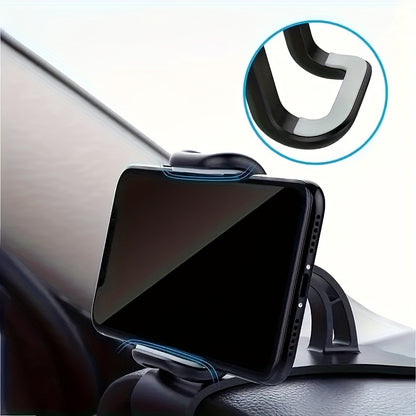 ABS Material Dashboard Phone Holder for Cars - Easy Installation, Anti-Slip Clamp, Rotatable Mount for Various Phone Brands, Non-Waterproof Auto Device Support