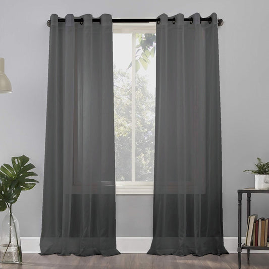 Light filtering sheer curtain with grommet top for bedroom, living room, office, and home decor. Perfect for adding a touch of elegance to your space.