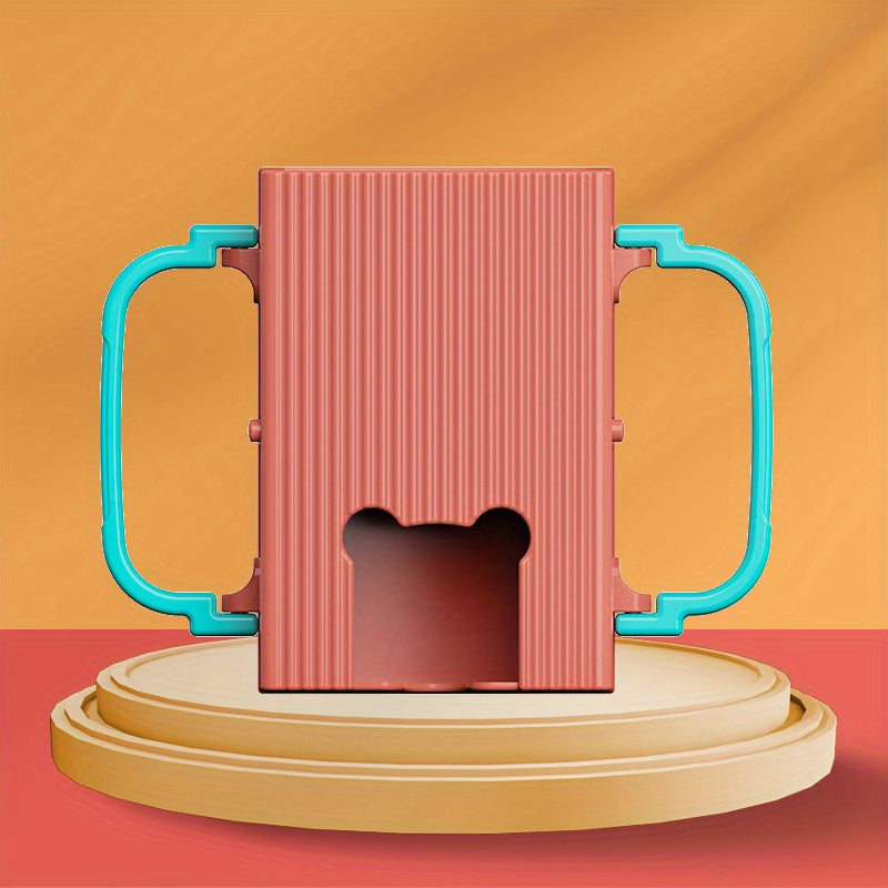 One piece of Toddler Juice Box Holder designed for adjustable use with baby, infant, and toddler milk carton cups. Perfect for drinking training, this holder can accommodate juice boxes and juice bags for toddlers.