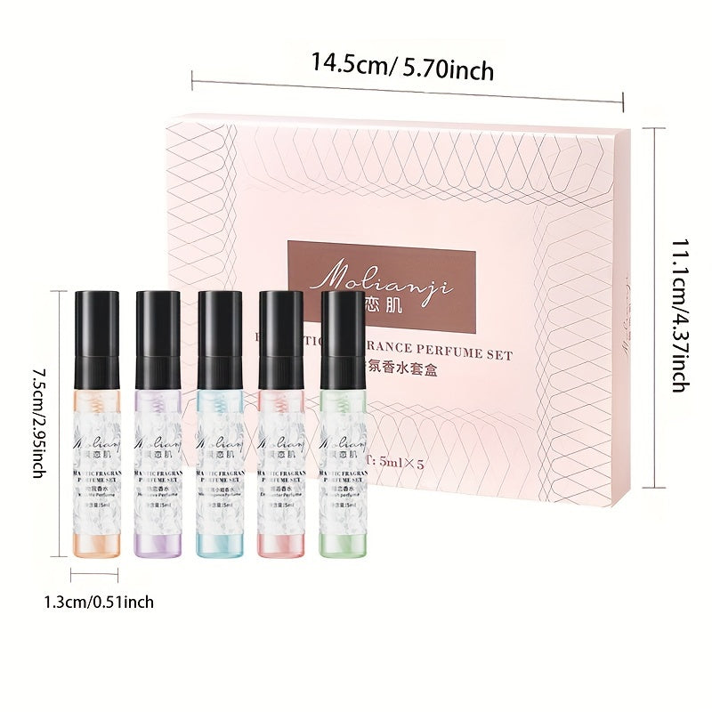 Elegant women's fragrance set with fresh fruit scent, ideal for daily wear, dates, and travel.