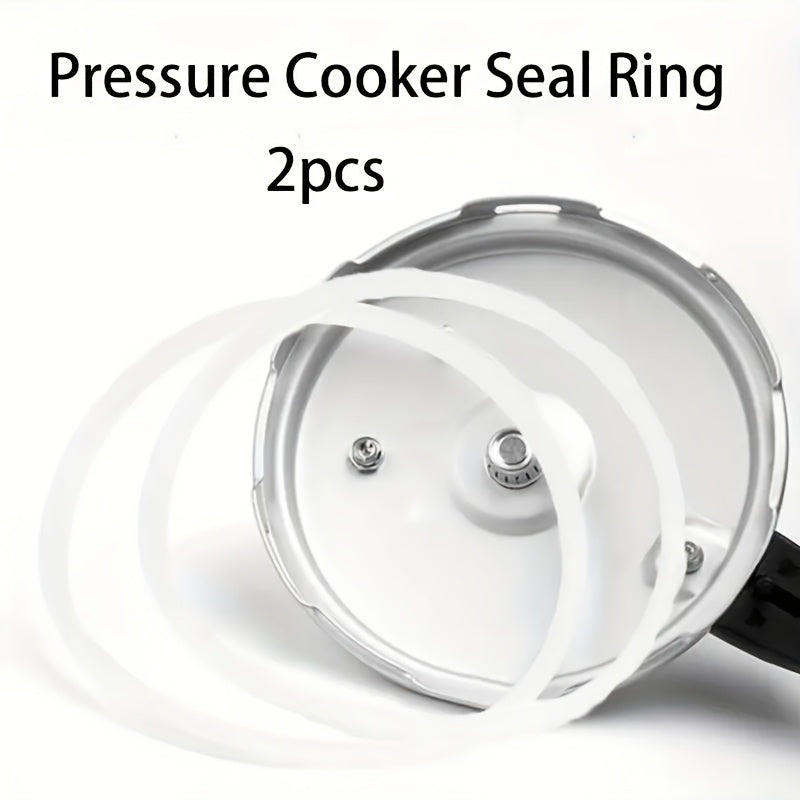 Two food-grade silicone sealing rings designed for 6/5Qt pressure cookers, these durable gaskets are easy to clean and ensure safe and healthy cooking.