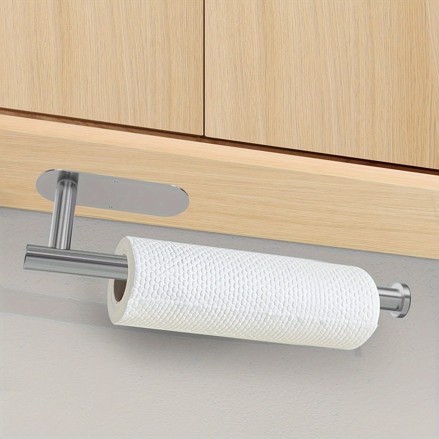 Stylish and convenient, the Modern Stainless Steel Wall Mount Paper Towel Holder in Brushed Silver is the perfect kitchen accessory for easy access to your paper towels. This sleek dispenser is designed to keep your paper towels organized and within