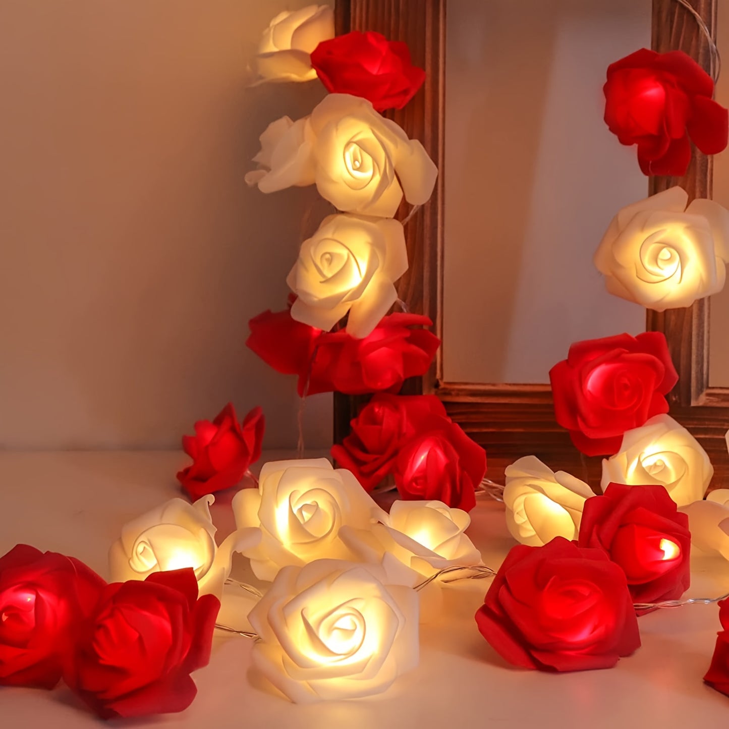 Rose Fairy Lights: Romantic, Battery-Powered for Valentine's Day, Birthdays, Couples & Special Occasions