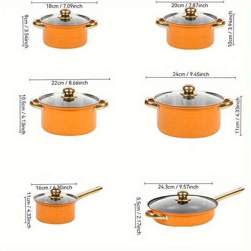 Cook with ease using this 18-piece premium stainless steel cookware set, complete with non-stick pots, golden handles, and utensils. Perfect for steaming, frying, and boiling, this essential kitchen gear is durable and stylish. Upgrade your cooking tools