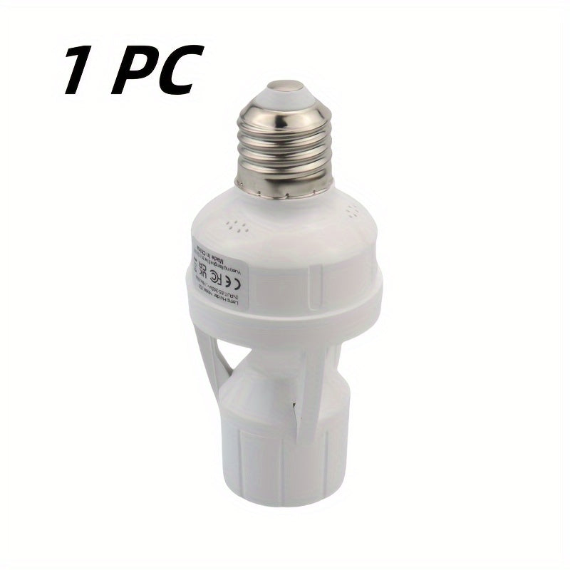 E27 Motion Sensor Lamp Holder, AC 85-265V, Hardwired Light Socket Converter