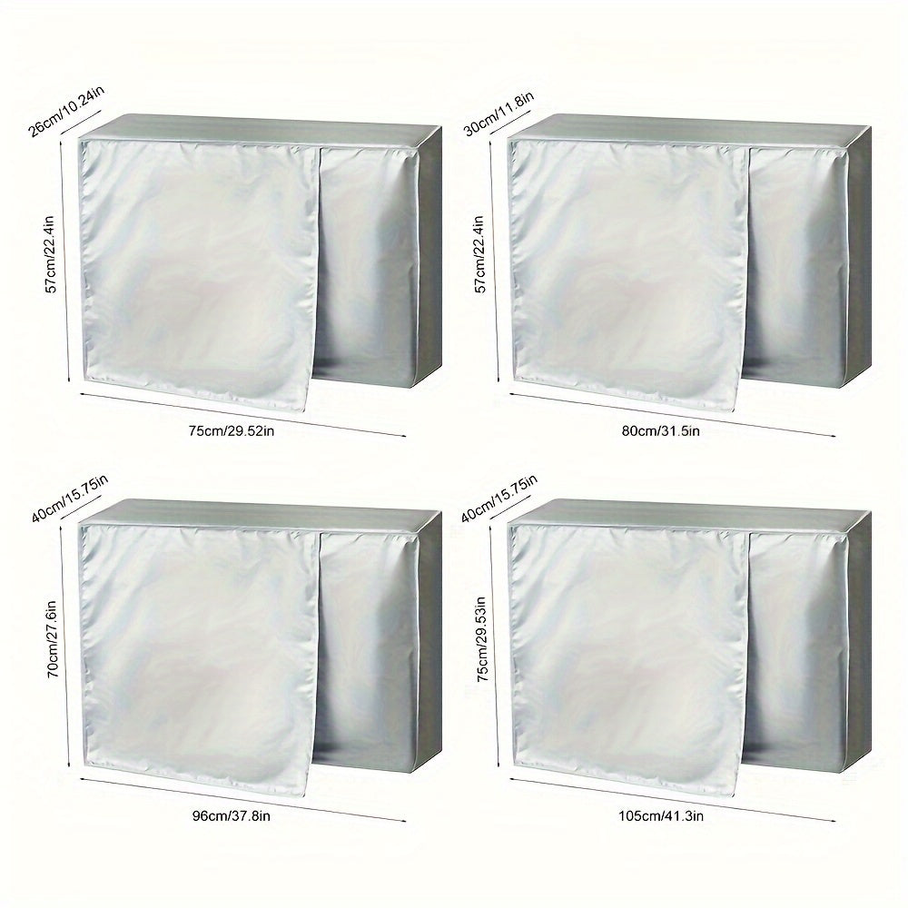 Cover your outdoor air conditioner with this sunproof and waterproof cover. It is dustproof and has a strong bearing force for added durability. The cover also provides thermal insulation and snow blocking, making it perfect for hanging AC units. It is a