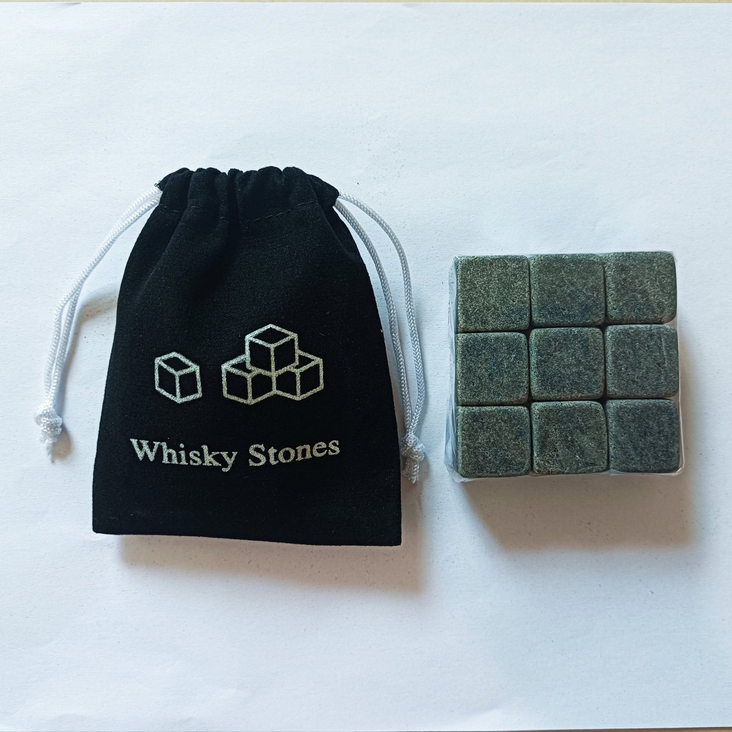 Whiskey Stones Gift Set - Includes 6, 9, or 12pcs of Ice Stones, Ice Cubes Chillers, Reusable Chilling Rocks Stone - Perfect for Father's Day, Anniversary, Birthday or as a Gift for Men - Complete Wine Set