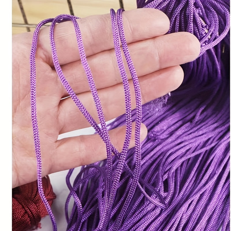 DIY loyihalari uchun nylon ip bilan to'qish: bilakuzuklar, gilamlar, shlyapalar, sumkalar va poyabzallar uchun bo'sh ip. Qo'lda tayyorlangan, yengil vazn, 200g, 3mm.