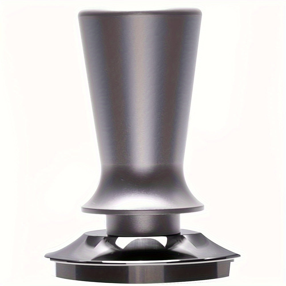 Calibrated Espresso Tamper with Spring Aluminum Handle and Stainless Steel Flat Base - 1pc in 51/53/58mm sizes, includes Coffee Mat