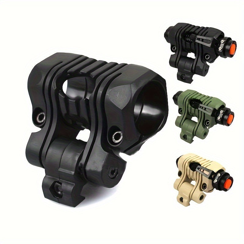 25mm Adjustable Flashlight Mount made of durable ABS, suitable for helmets and fishing rods during hunting and fishing.