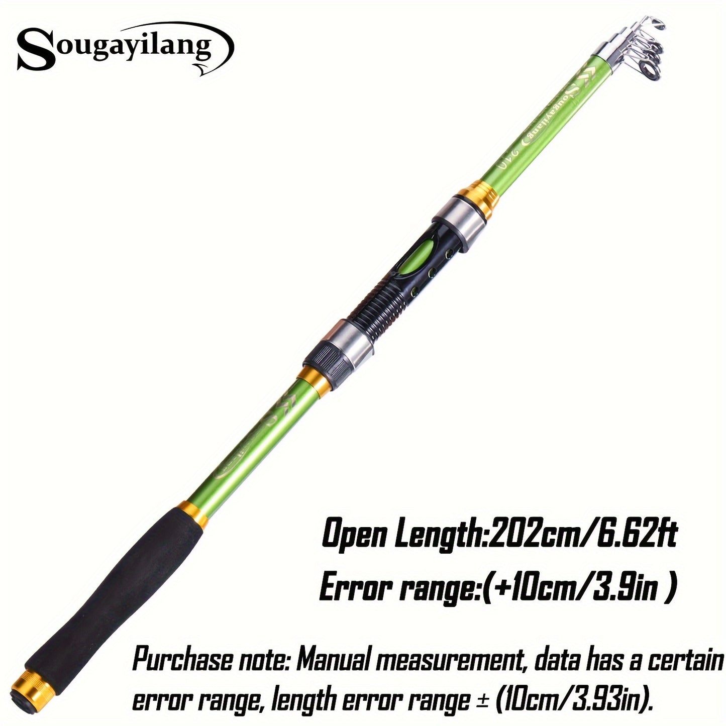 Sougayilang Telescopic Fishing Rod is a portable, durable fiberglass rod with medium action and extendable length for versatile saltwater fishing.