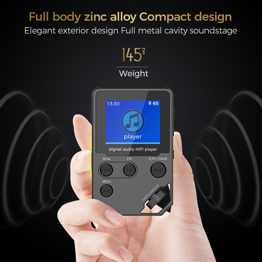 Cappsu 72GB High-Fidelity Lossless Music Player, Professional Grade, Zinc Alloy, Wireless, Rotary Controls, FM Radio & Voice Recorder, Compact Design for Sports